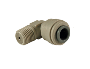 Hydronamic SS Check Valve Insert in JG Fixed Elbow Fitting 1/4" Tubing x 1/8" MPT (SCV-PI480821W)