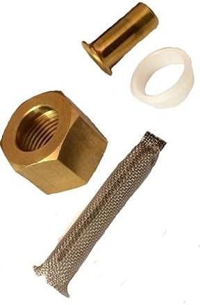 Fleck 60900-38 FP-60900-38 60900 38 Brine Tank Connection Installation Small Parts Kit, Brass