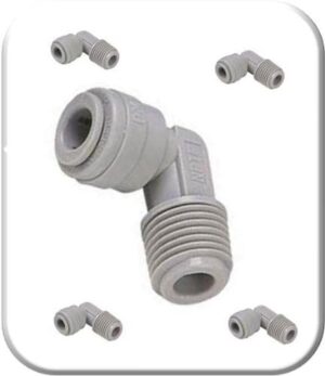 John Guest Style Quick Connect Elbow Fittings 1/8" MPT x 1/4" Lot of 5