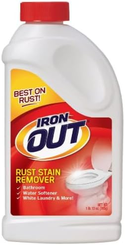 Iron-OUT Powder Rust Stain Remover, Remove and Prevent Rust Stains in Bathrooms, Kitchens, Appliances, Laundry, and Outdoors, 1 Pound 12 Ounce