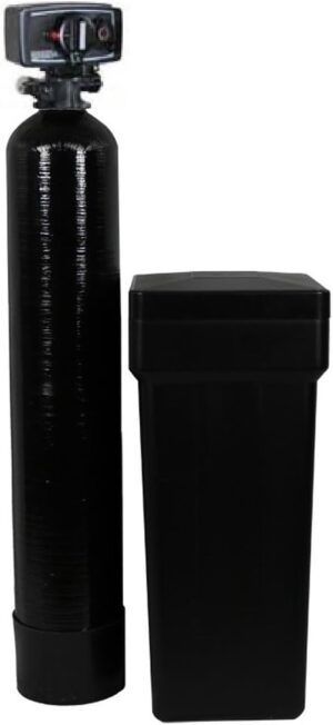 Mechanical Fleck 5600 Metered Water Softener with USA Tanks Ships Loaded (32,000 Grains, Black)