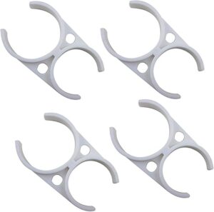 Clip Clamp Bracket Reverse Osmosis RO Housing (4, Double Clip Clamp 2.5"x 2.5")