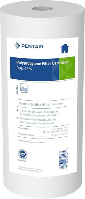 Pentek DGD-7525 Spun Polypropylene Filter Cartridge, 10-Inch x 4-1/2-Inch