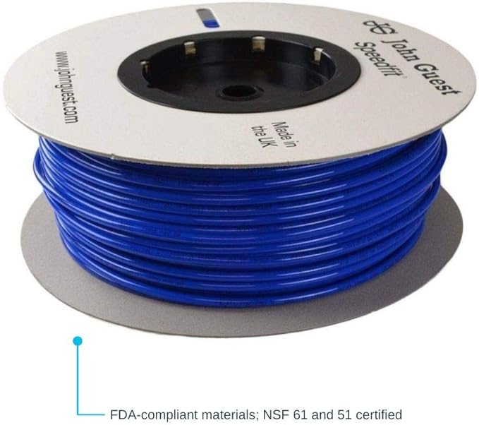 John Guest 3/8 Inch x 25 Feet LLDPE Tubing, Flexible Water Tubing for Plumbing, Blue, PE-12-EI-025F-B - Image 2