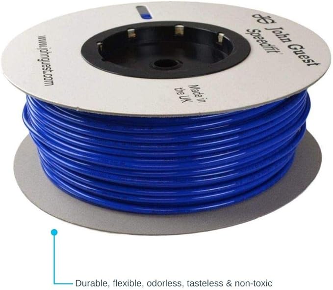 John Guest 3/8 Inch x 25 Feet LLDPE Tubing, Flexible Water Tubing for Plumbing, Blue, PE-12-EI-025F-B - Image 3