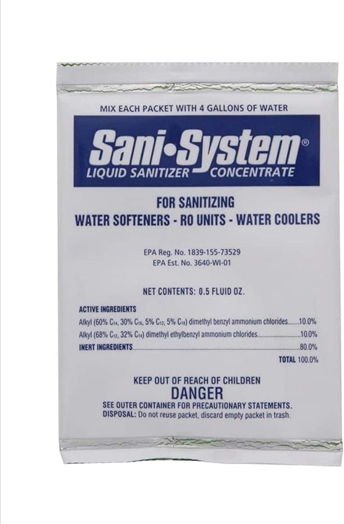 Pro Products SANI-SYSTEM (SS24WS) Liquid Sanitizer Concentrate for WATER SOFTENER - RO UNITS - WATER COOLERS (5)