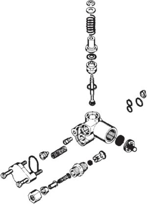 60084-0141 Brine Injector Drain Assembly Fleck Valve