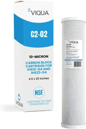 20 x 4.5 Inch Carbon Whole House Filter C2-02 Fits IHS12-D4 and IHS22-D4 Systems by Viqua
