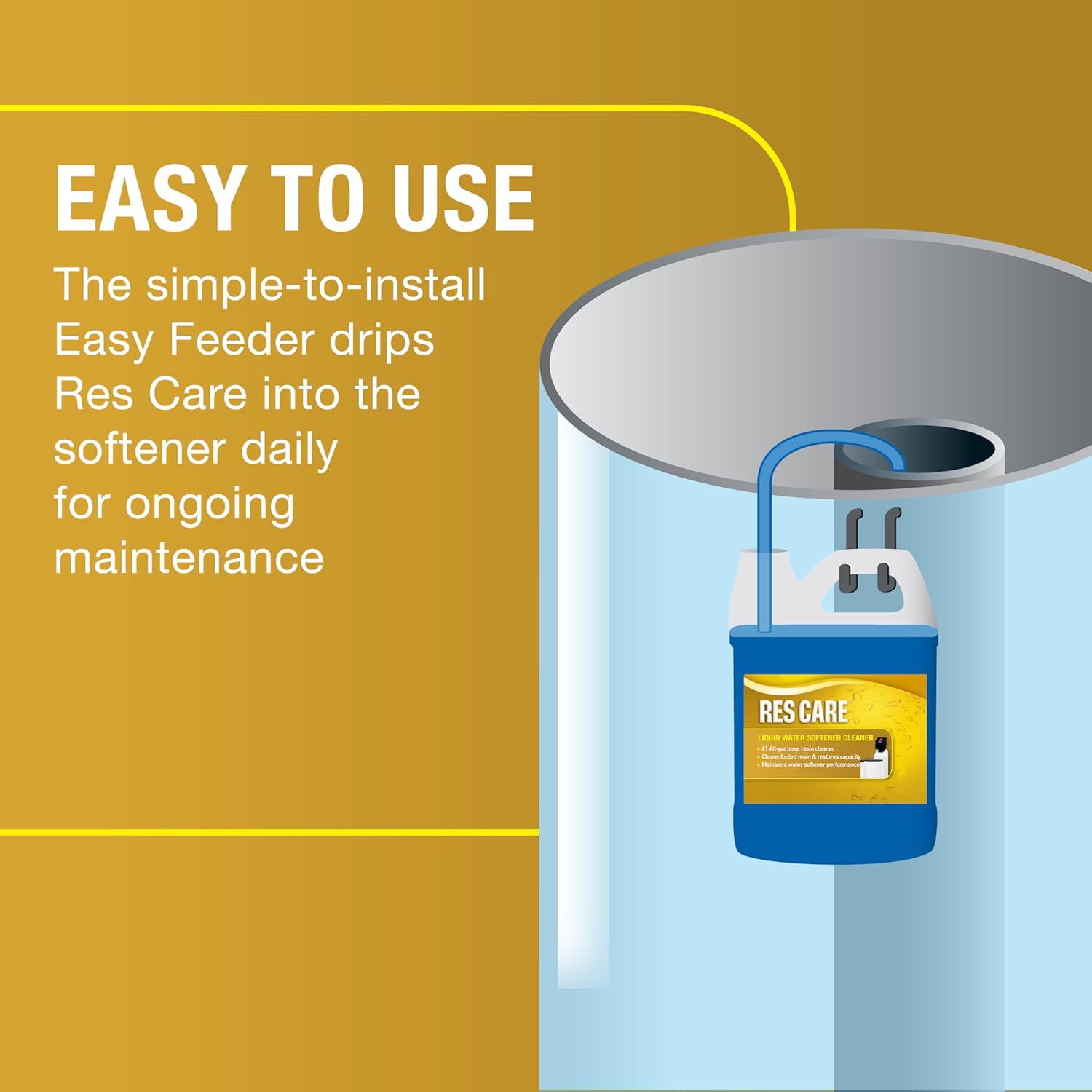 ResCare RK11K Easy Feeder Starter Kit, Non-Electric System, Extends Life of Water Water Softener - Image 4