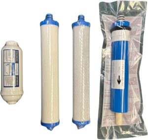 AP AC-30 Reverse Osmosis System Compatible Replacement Cartridge & Membrane 4 Set - Membrane Made In USA