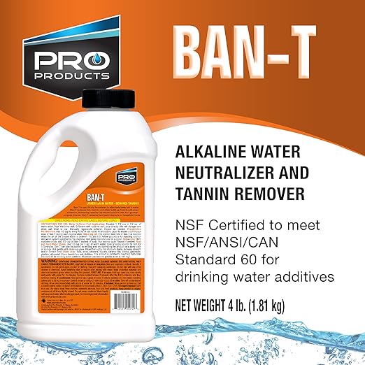 Pro Ban T is a Water Softener Tannin and Iron Removal Cleaner that is Specially Formulated to Effectively Lower pH and Remove Tannin and Iron from Fouled Water Softeners - Image 2
